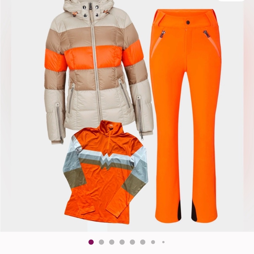 Bogner Orange and Beige Ski Jacket